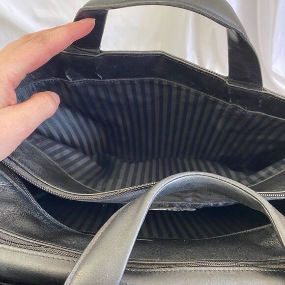 TUMI Laptop Bag Leather Nylon Briefcase Business Travel 2961D Crossbody Messenge - Picture 12 of 16